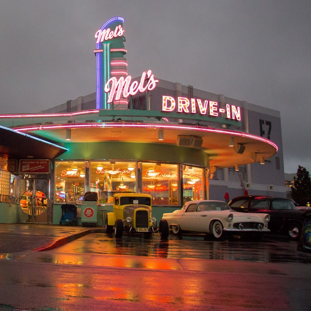 Mel's Drive-In diner notturno, 1000x1000 HD, iMac