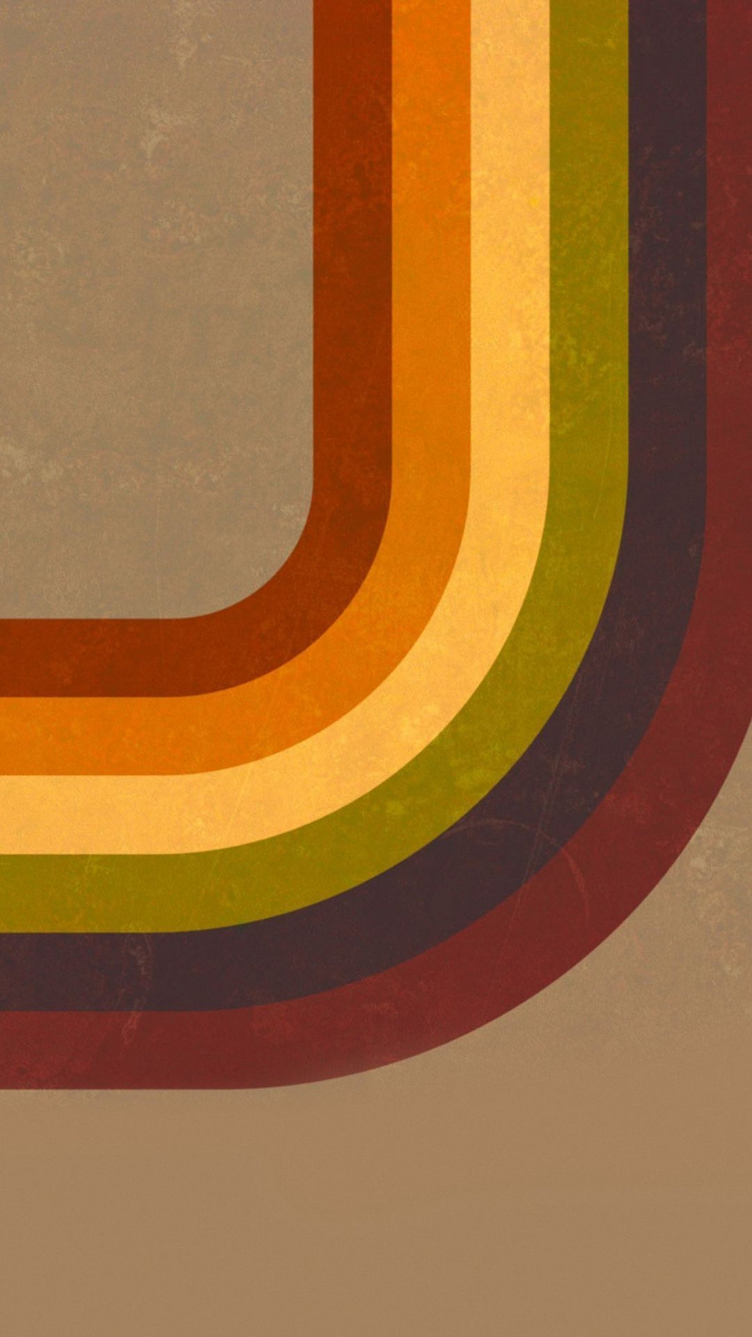 Strisce curve retro anni 70, 1080x1920 Verticale, Telefono