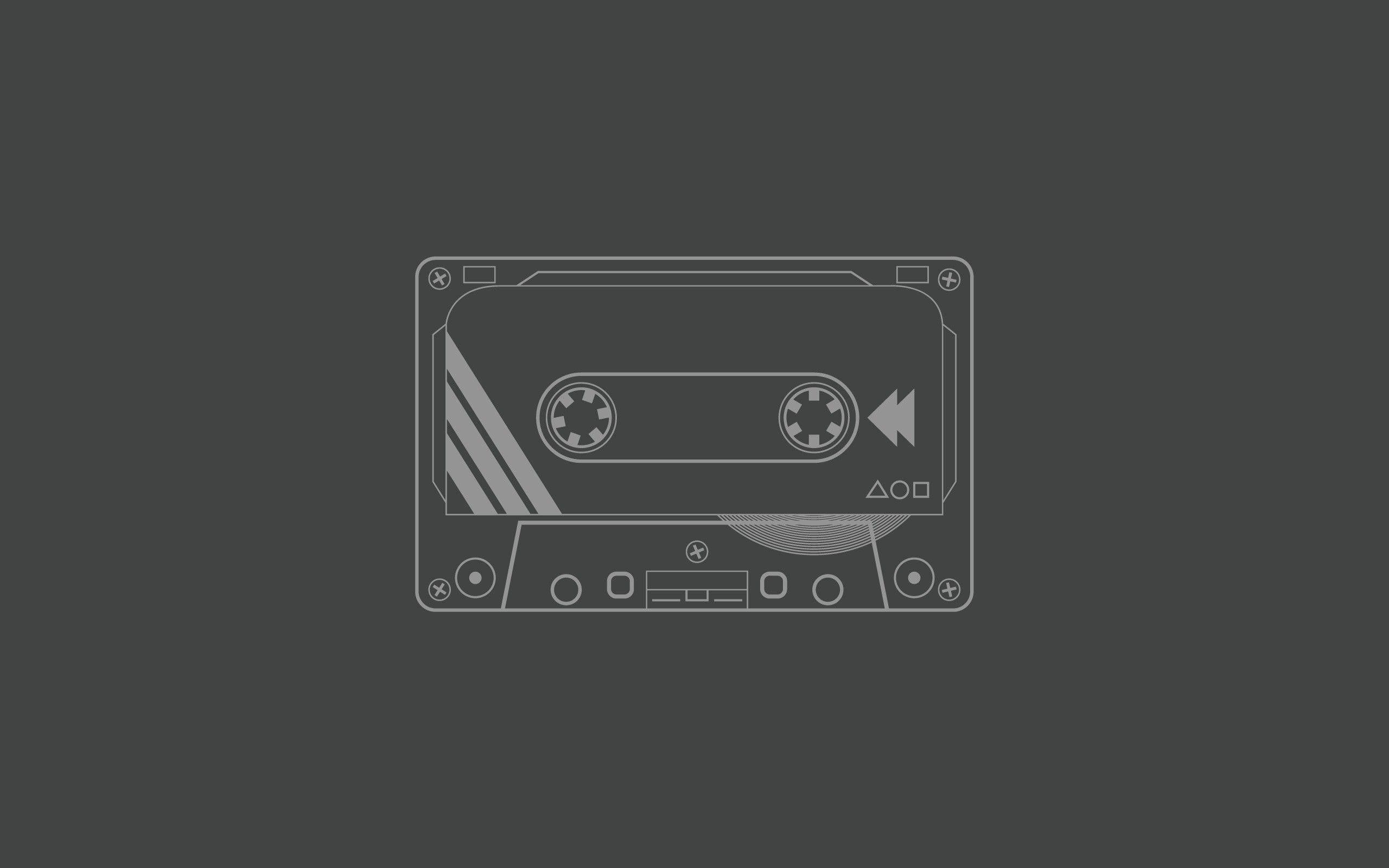 Musicassetta minimalista grigia, 2560x1600 2K+, Desktop