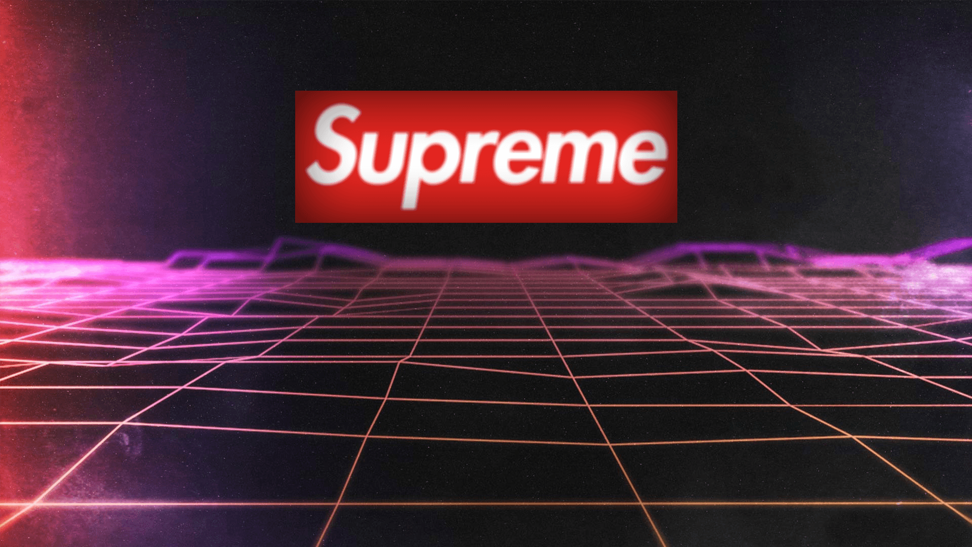 Logo Supreme griglia neon, streetwear, 1920x1080 1080p, Desktop