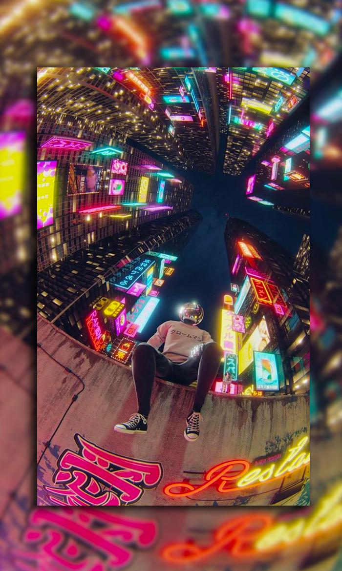 Ritratti glitch neon anni 80, 1920x1080 Full HD, PC