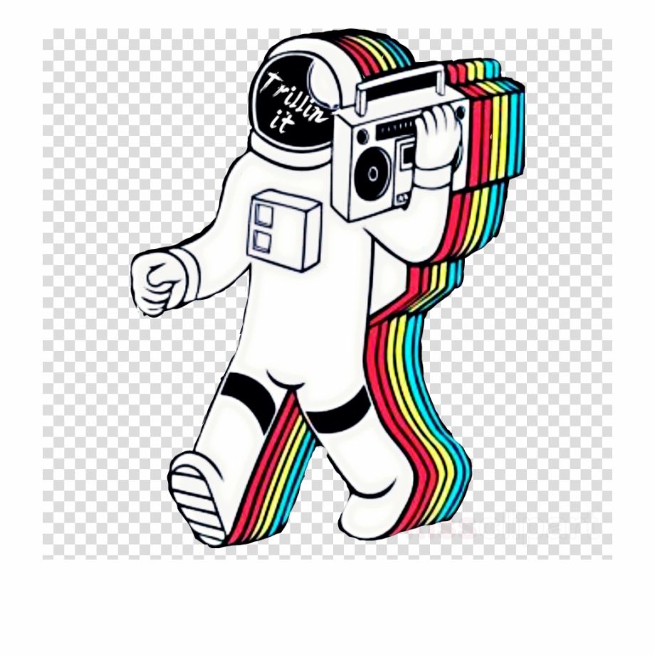 Astronauta con boombox arcobaleno, 920x920 HD, iMac