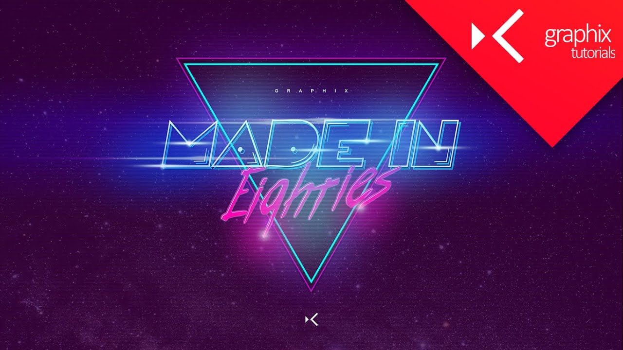 Logo Made In Eighties neon, 1280x720 720p, Laptop
