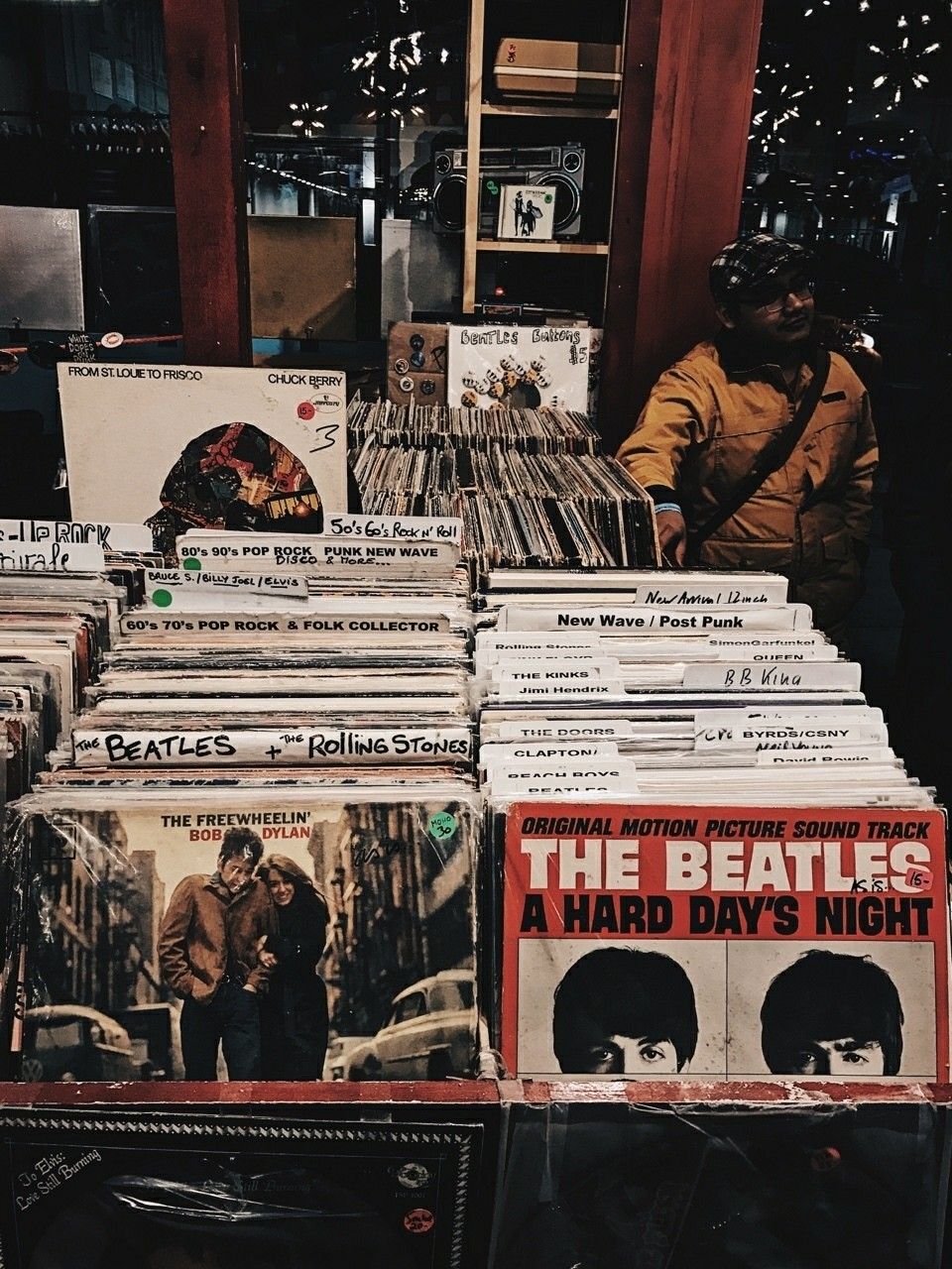 Negozio dischi vinili Beatles, 960x1280 Verticale, OnePlus