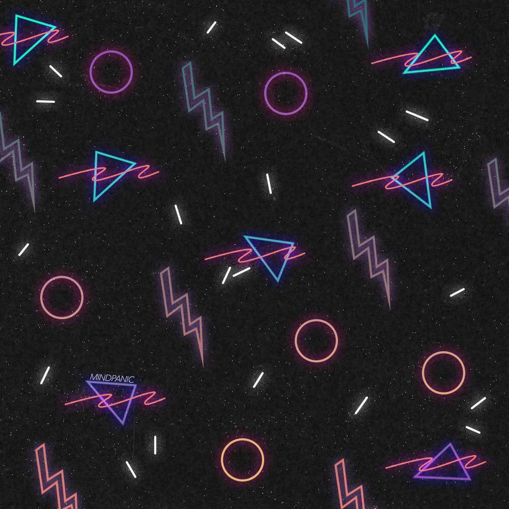forme neon geometriche anni 80, 1000x1000 HD, PC