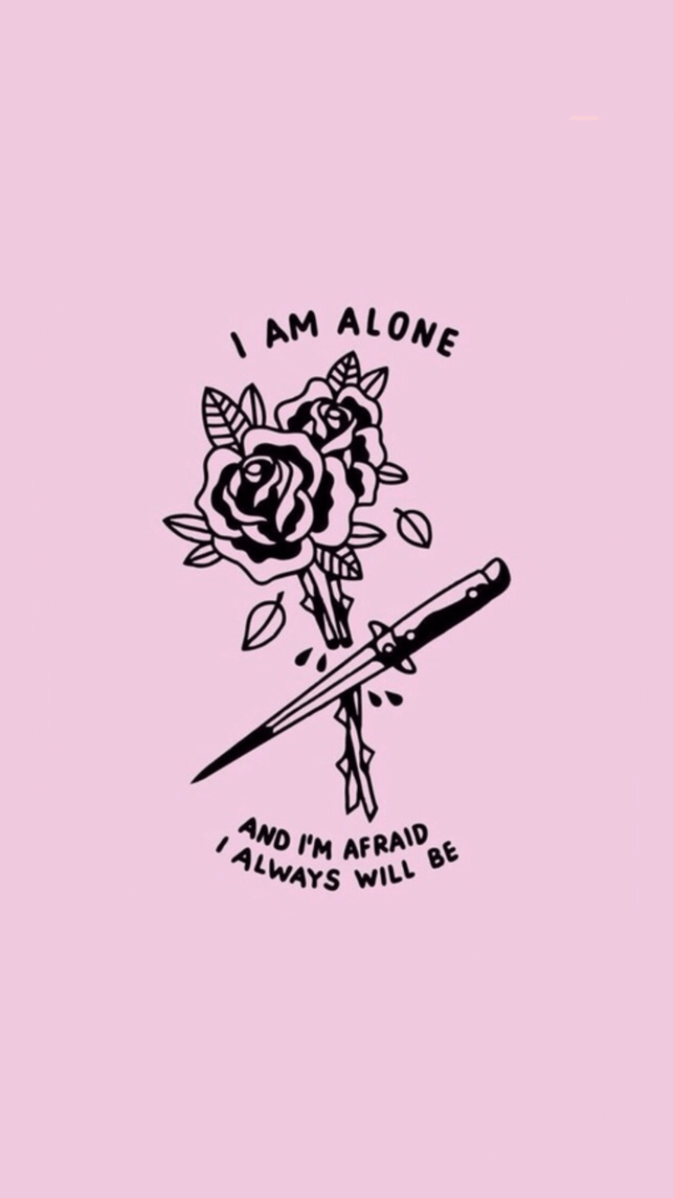 Rosa e coltello, sfondo rosa, 750x1334 Verticale, Telefono