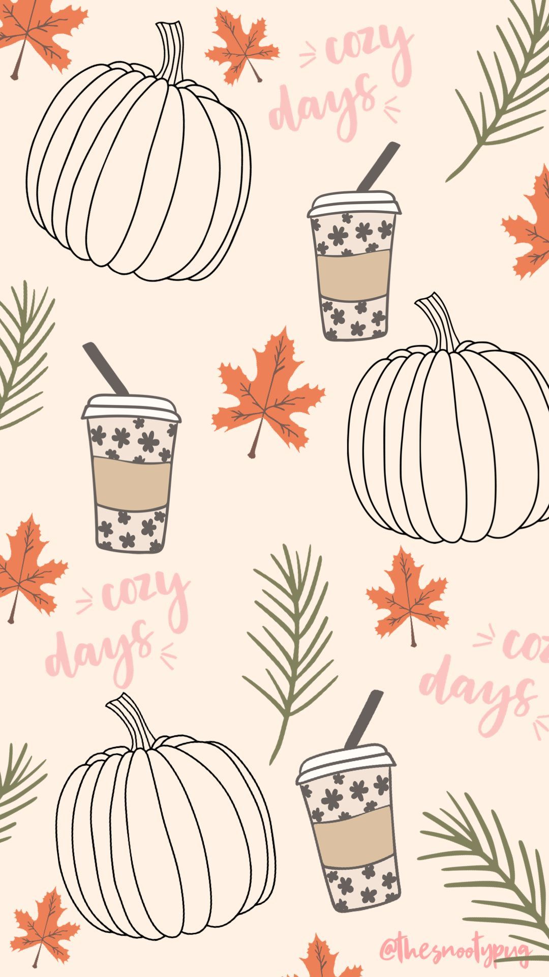 caffè zucca foglie autunno, 1080x1920 Full HD Verticale, Smartphone