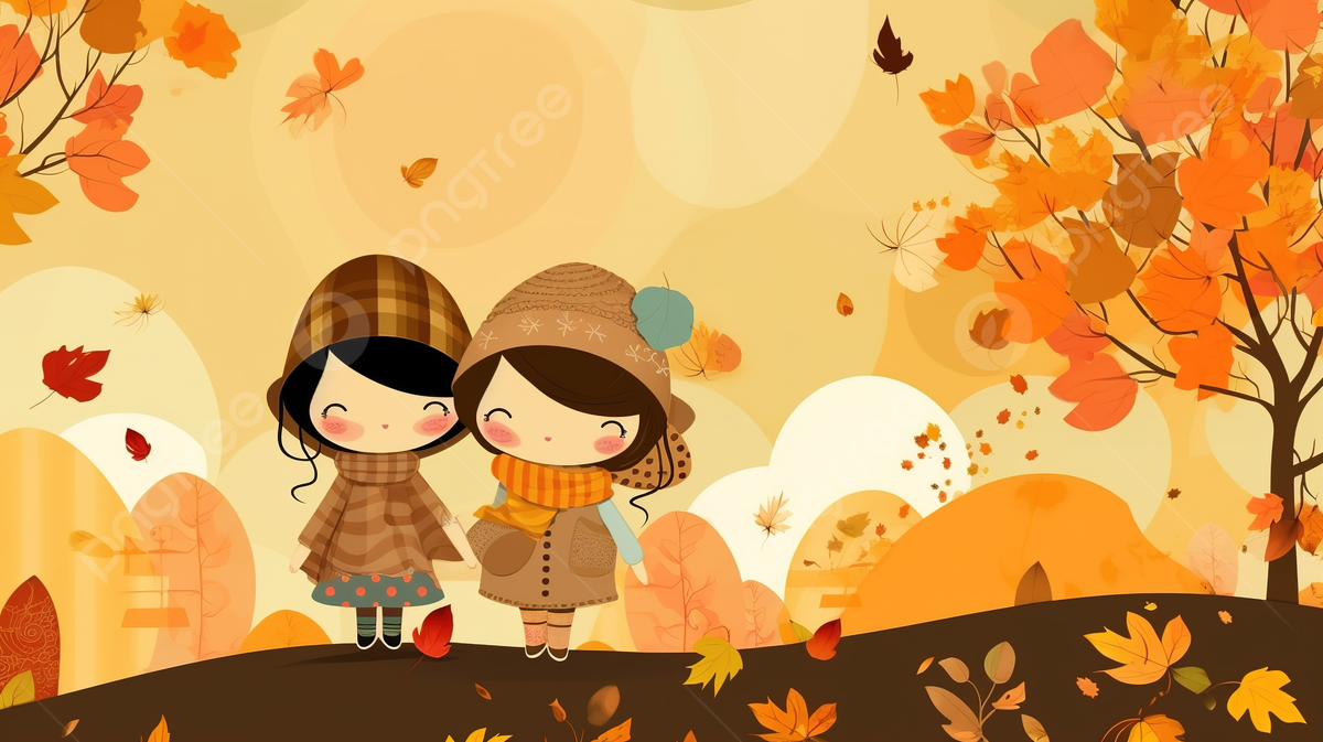 Bambini cartoon foglie autunnali, 1200x673 HD, iMac