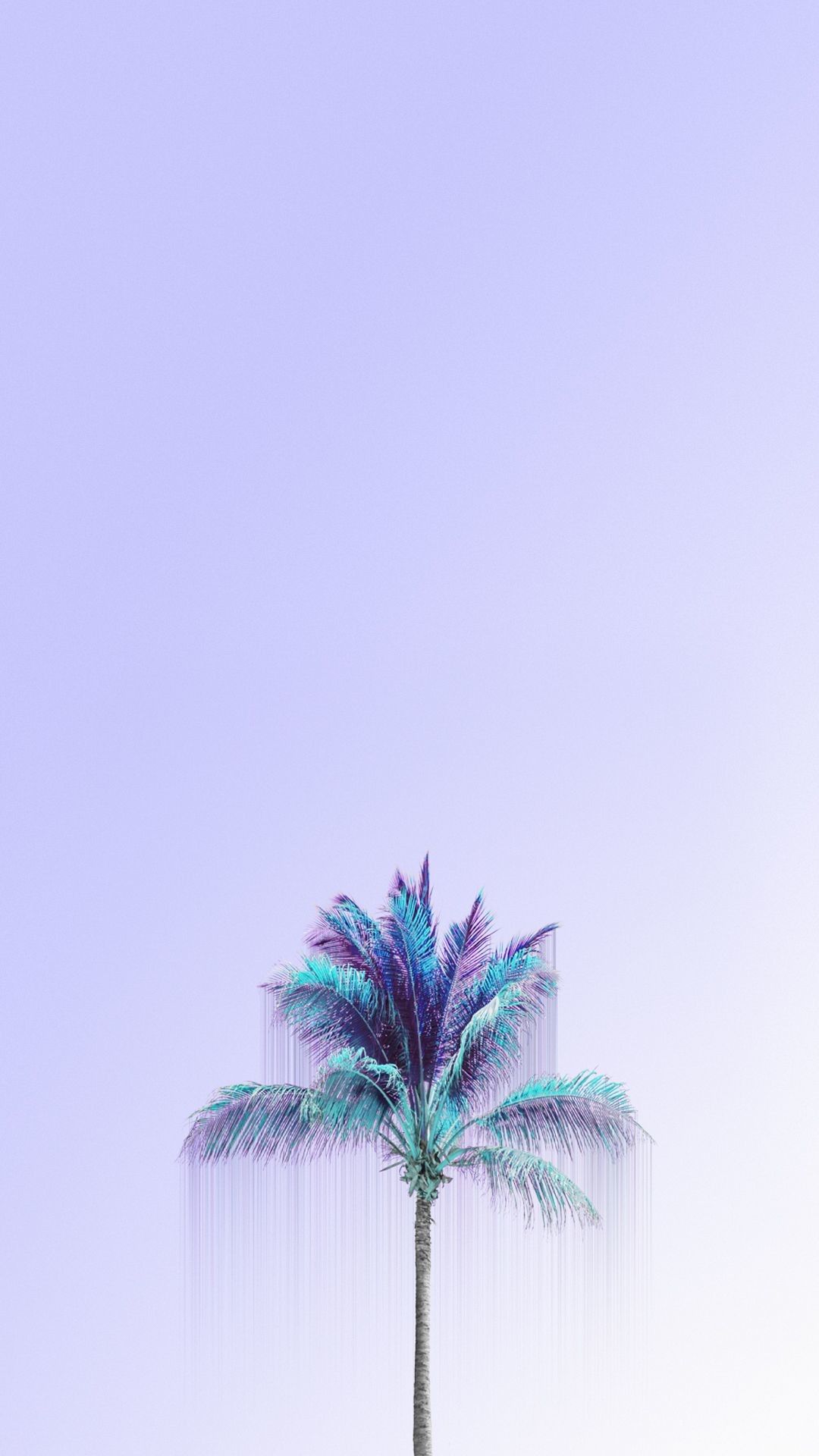 Palma minimalista sfondo lilla, 1080x1920 Verticale, Telefono