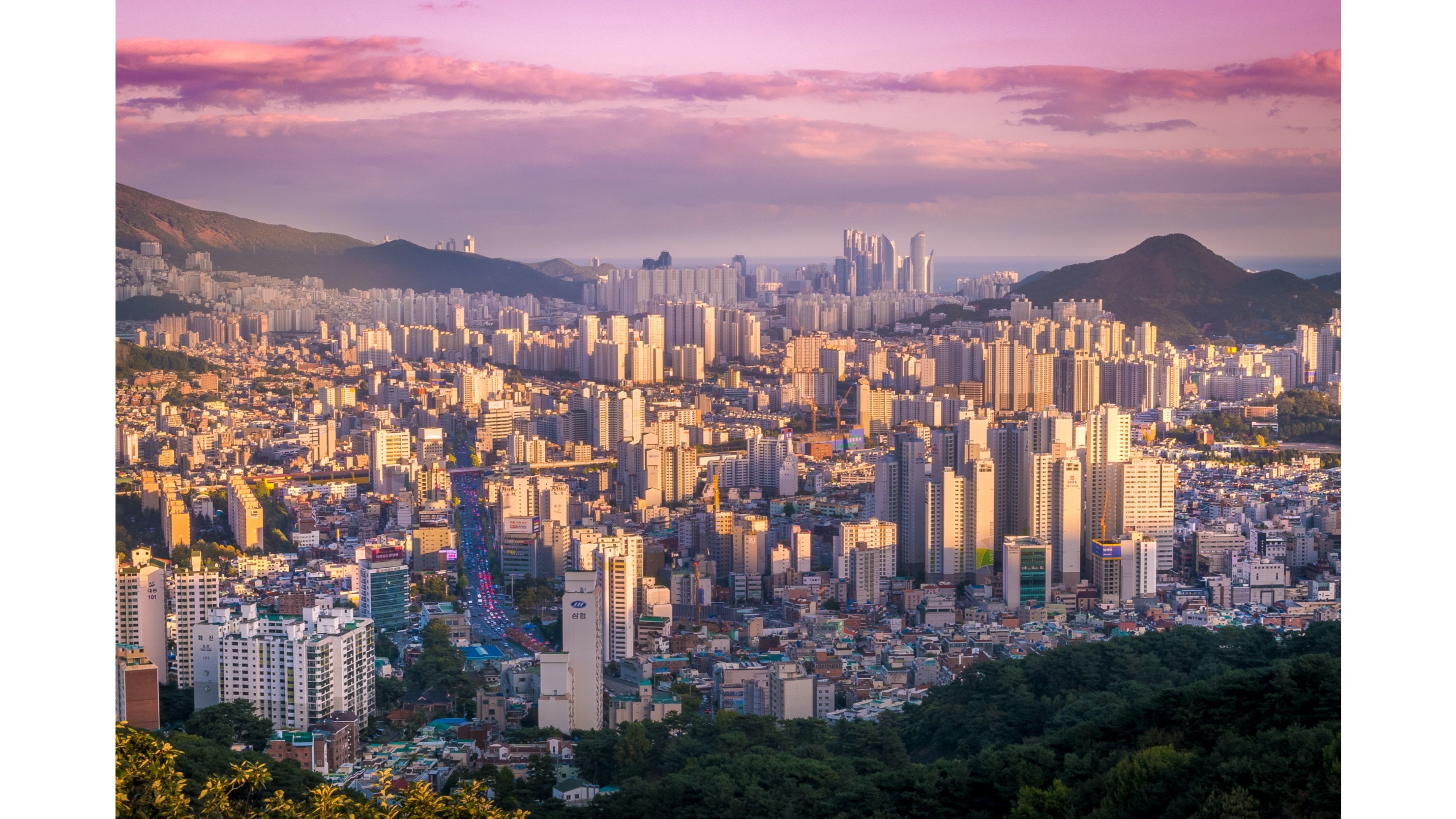 Skyline di Seul al tramonto, 3840x2160 4K, Desktop 4K