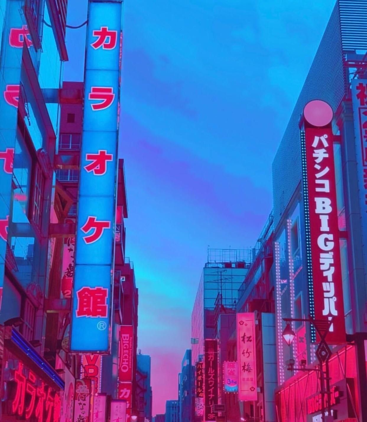 Strada di Tokyo al neon, 1242x1426 Verticale, Telefono