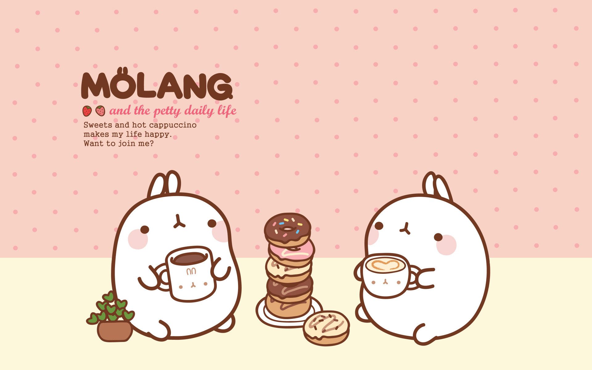 Molang coniglietti rosa kawaii, 1920x1200 Full HD+ WUXGA, Desktop