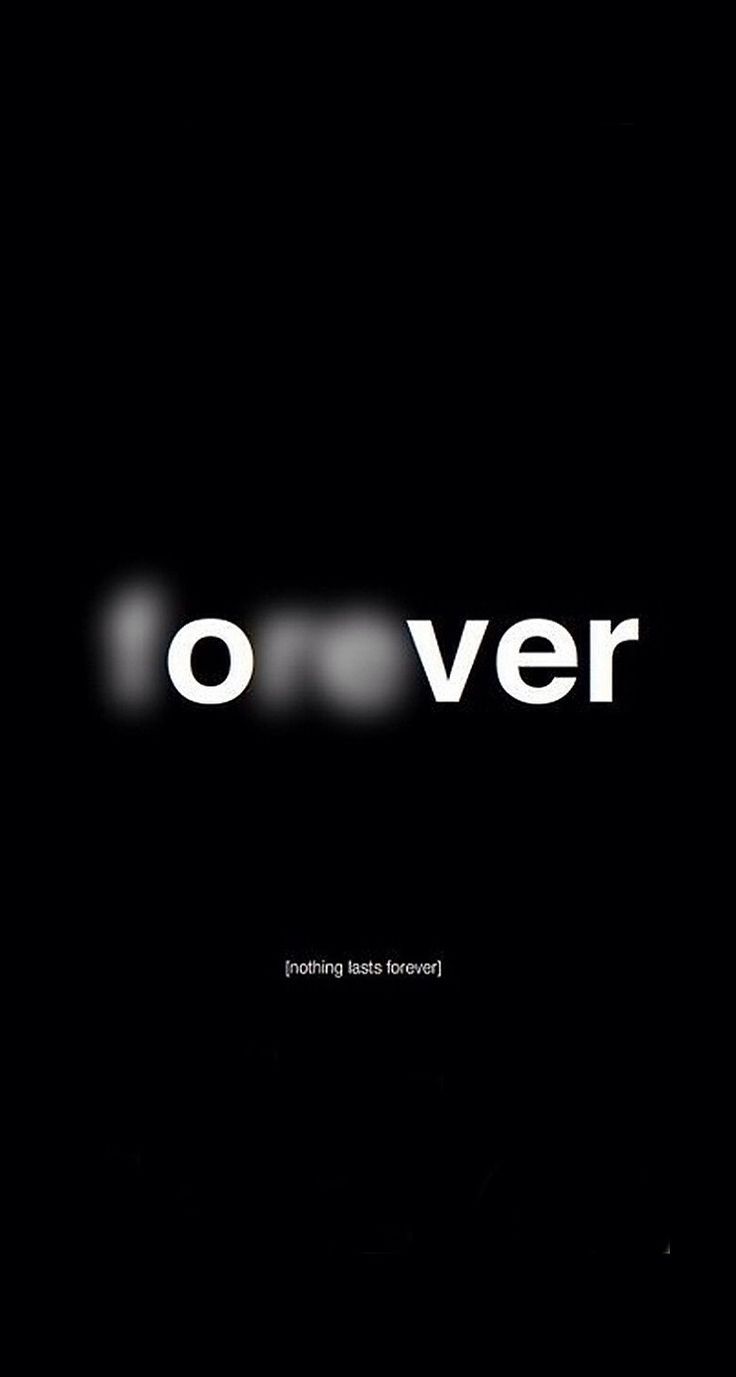 Testo 'forever' sfocato nero, 736x1377 Verticale, Mobile