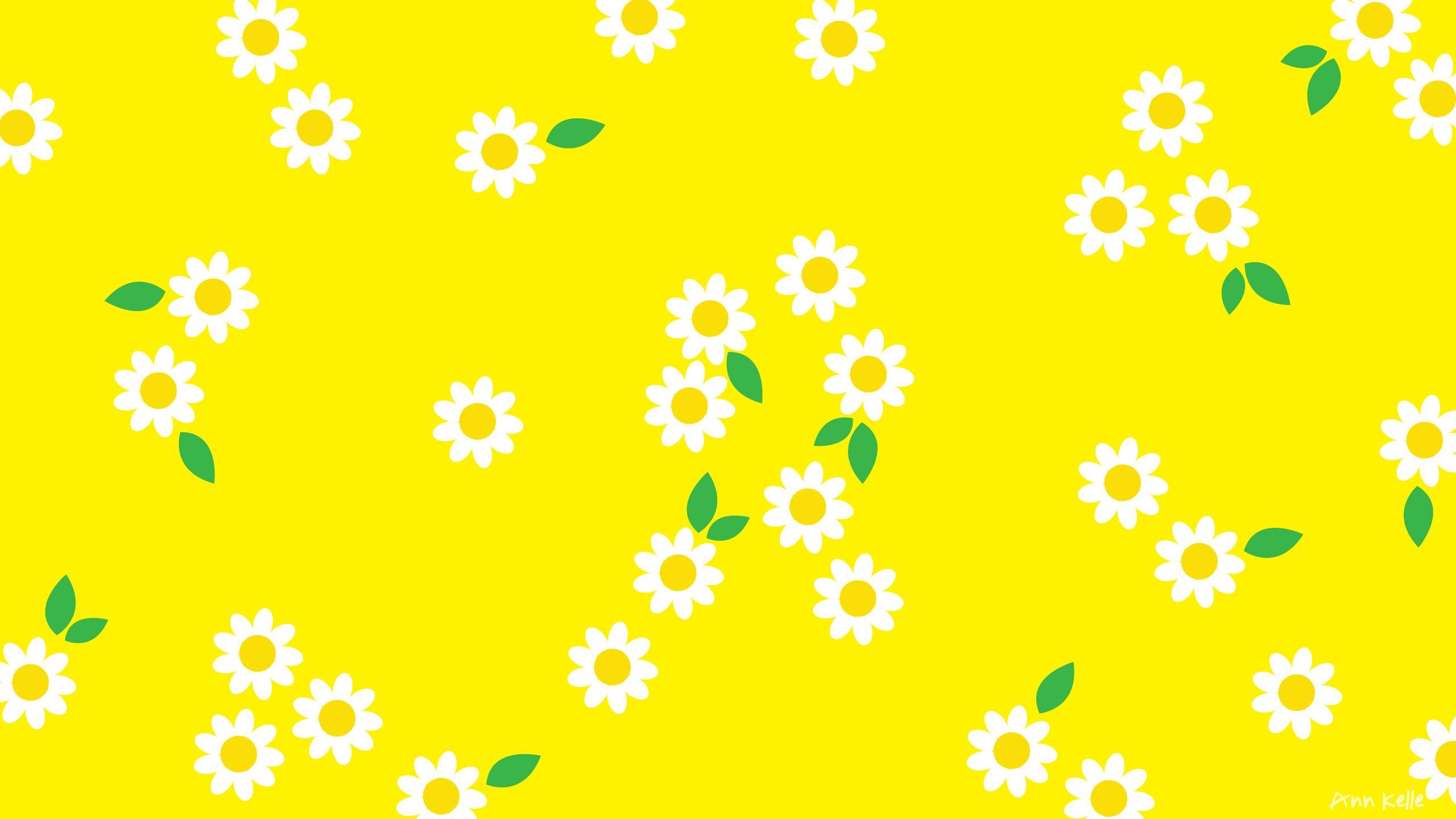 Piccolo fiore su giallo, 750x1332 Verticale, Telefono