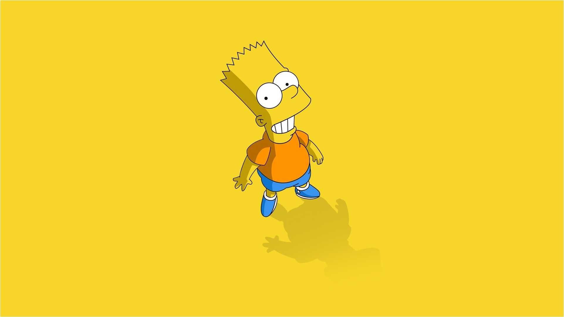 Bart Simpson sfondo giallo, serie animata, 1922x1082 Full HD, Laptop