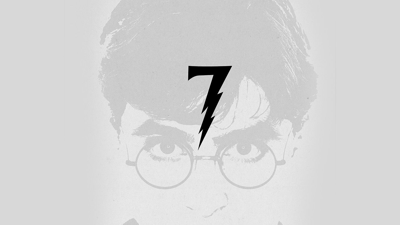 Harry Potter volto minimalista grigio, 1366x768 720p, iMac