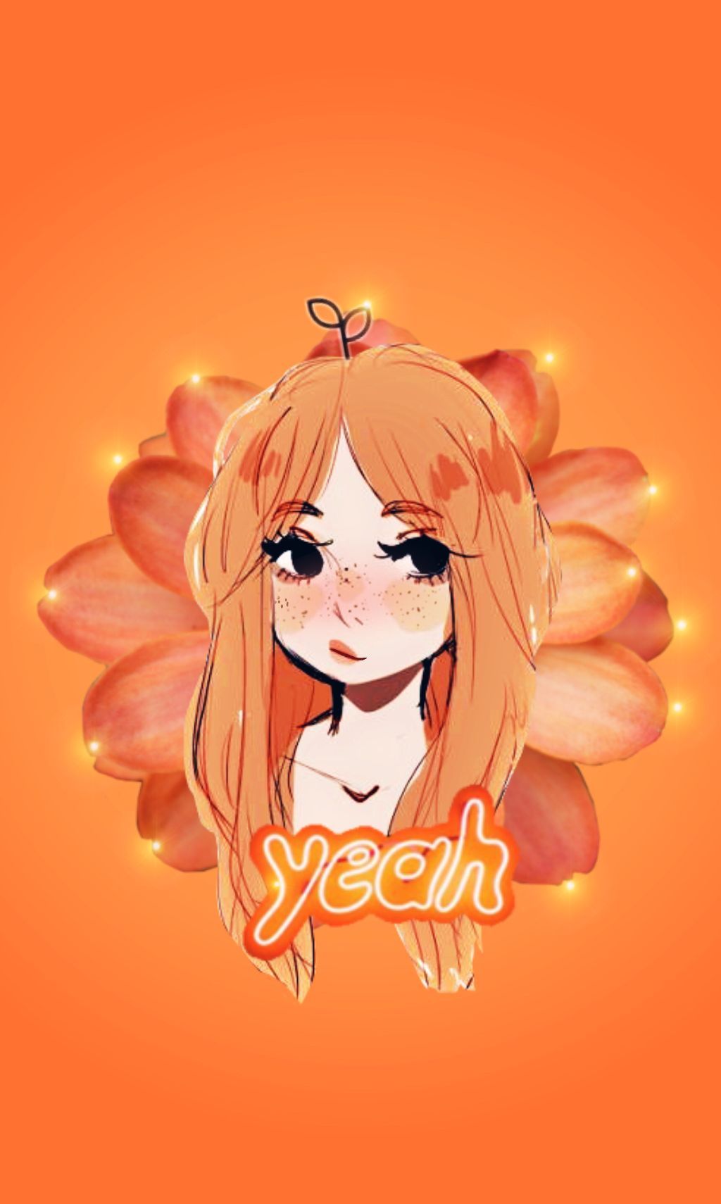 Ragazza anime capelli arancioni, 1024x1710 Full HD Verticale, iPhone