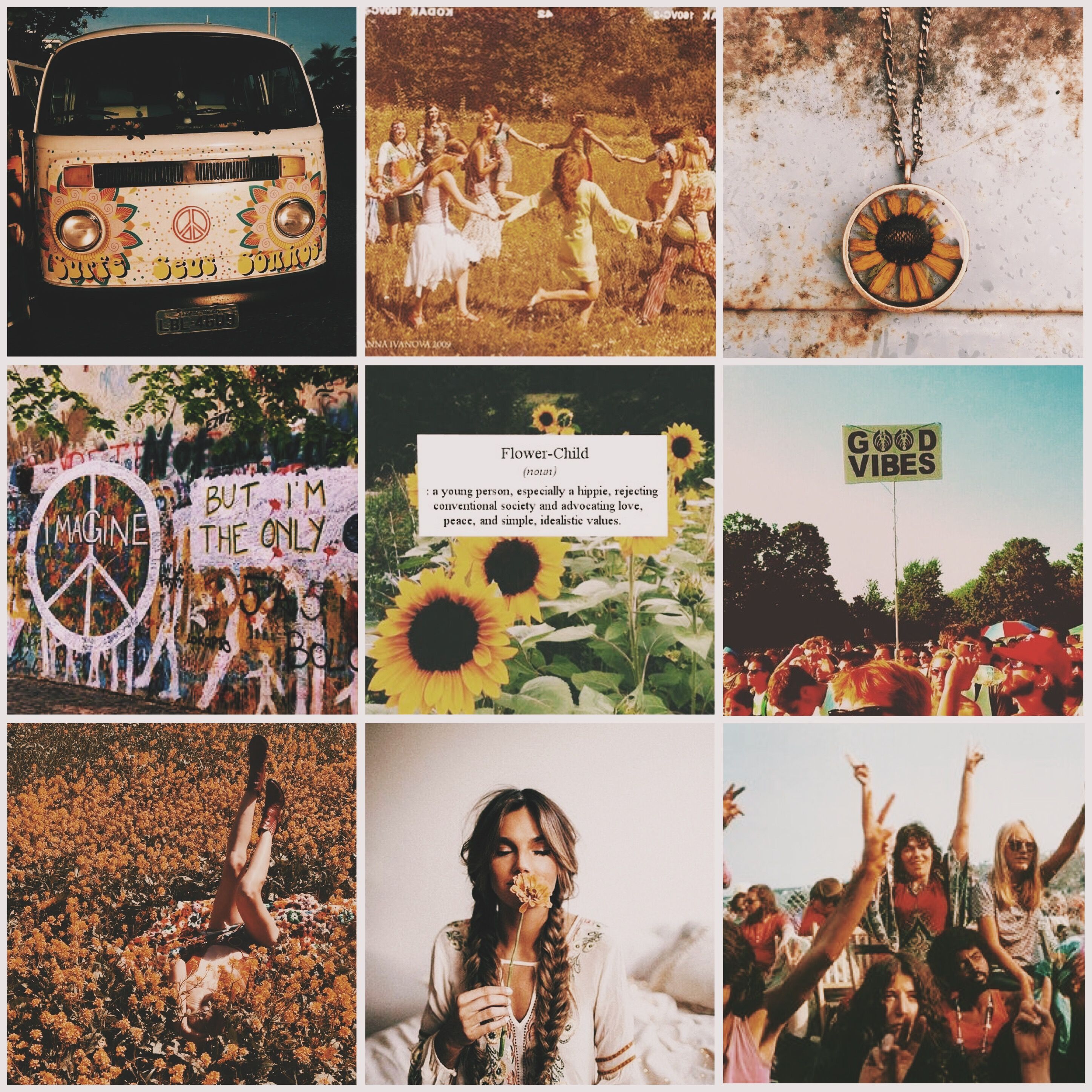 Collage estetica hippie bohemian, 2896x2896 WQXGA, Desktop