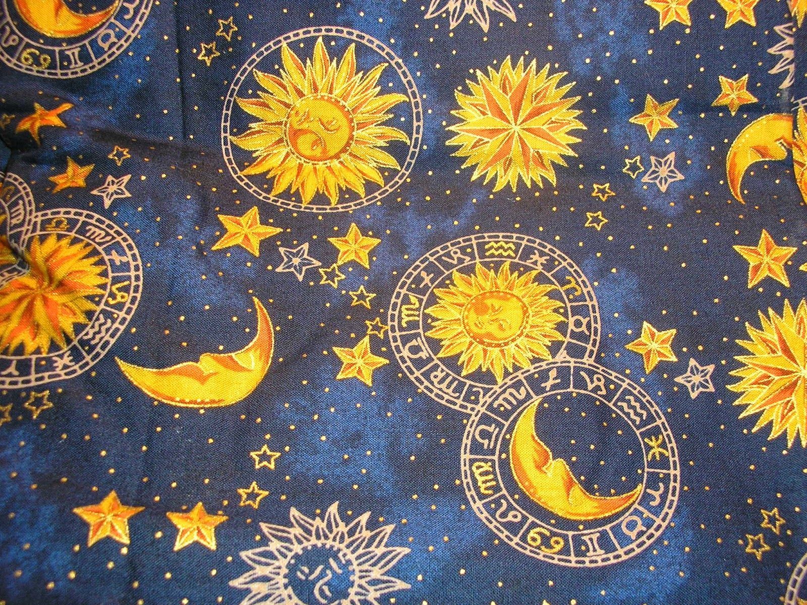 Tessuto sole luna astrologico, 1600x1200 900p, Laptop