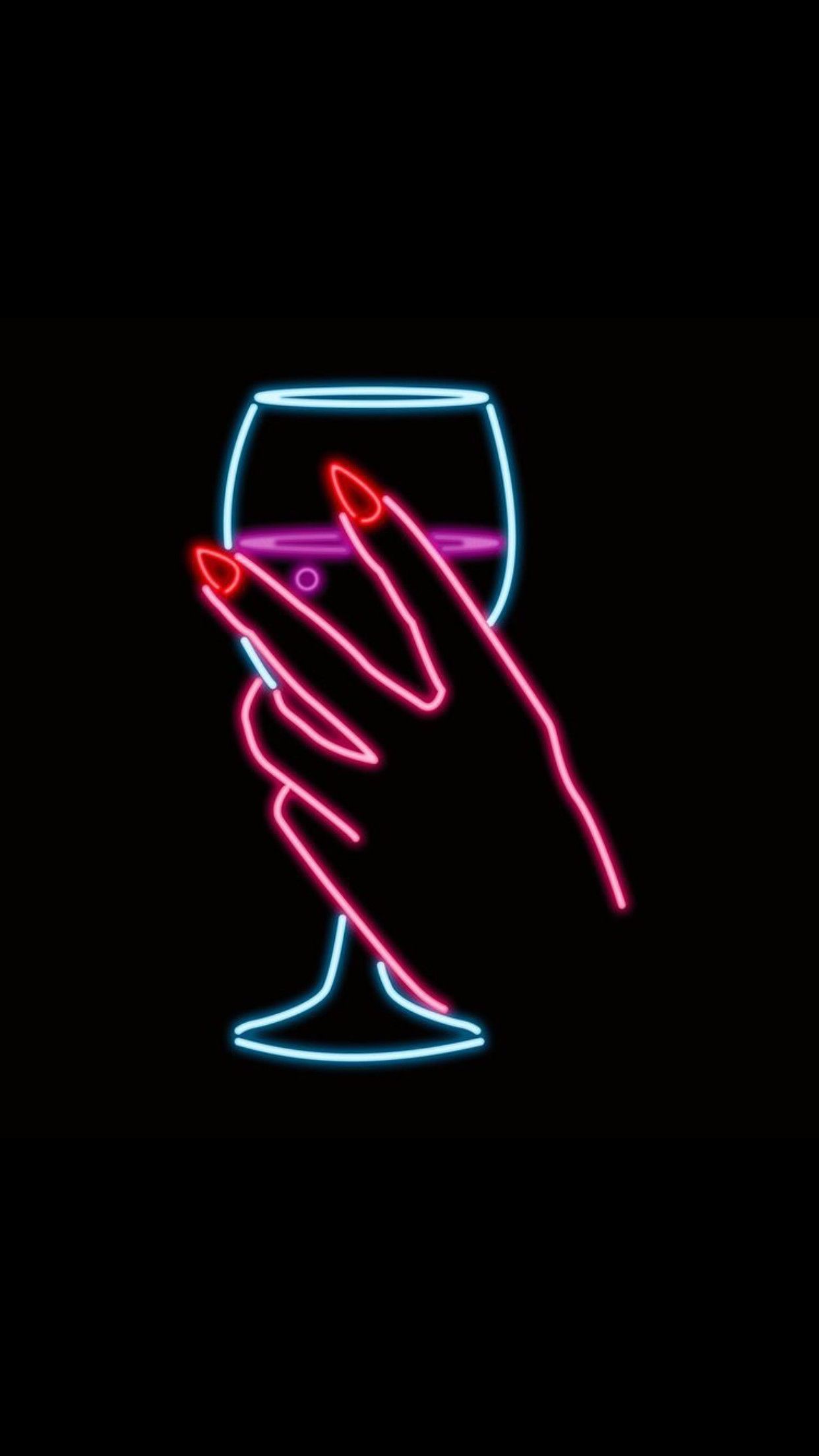 Neon con Luce Nera, 1242x2208 Verticale, POCO