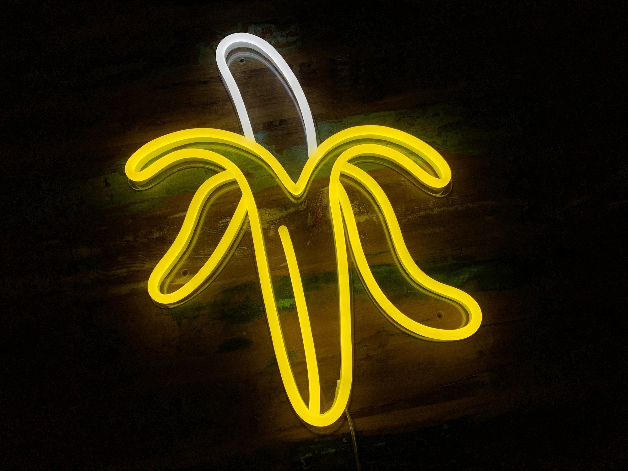 Insegna neon banana gialla, 2000x1500 Hi-Res, PC Desktop