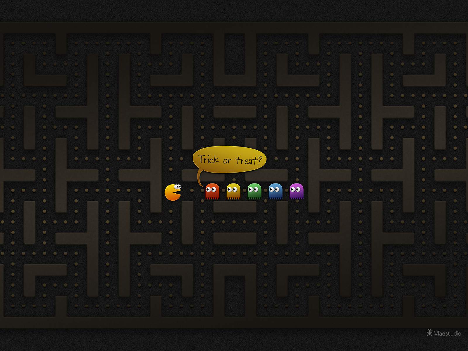 Pac-Man fantasmi Halloween labirinto, 1600x1200 HD Ready, Desktop