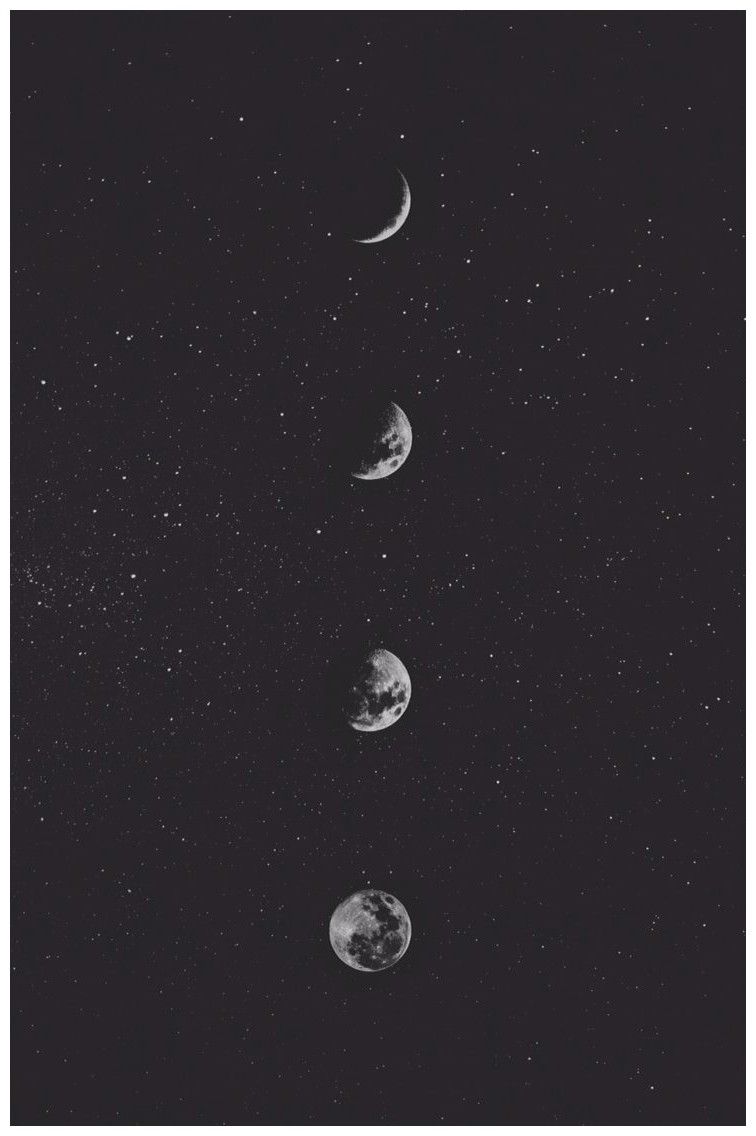 Fasi lunari cielo notturno, 756x1136 Verticale, Telefono