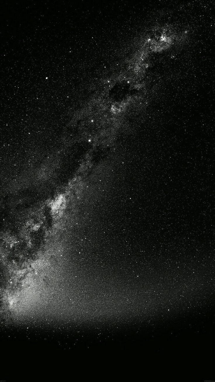 Cielo notturno stellato bianco e nero, 736x1309 Full HD Verticale, iPhone