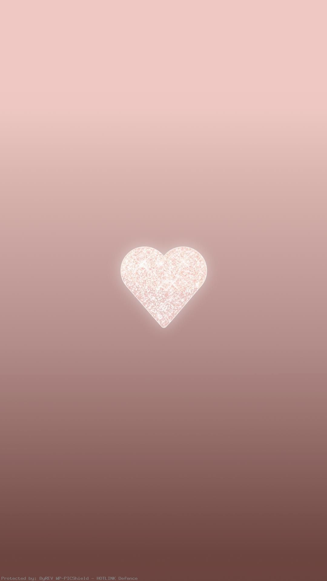 Cuore glitter su rosa, 1080x1920 Verticale, Mobile