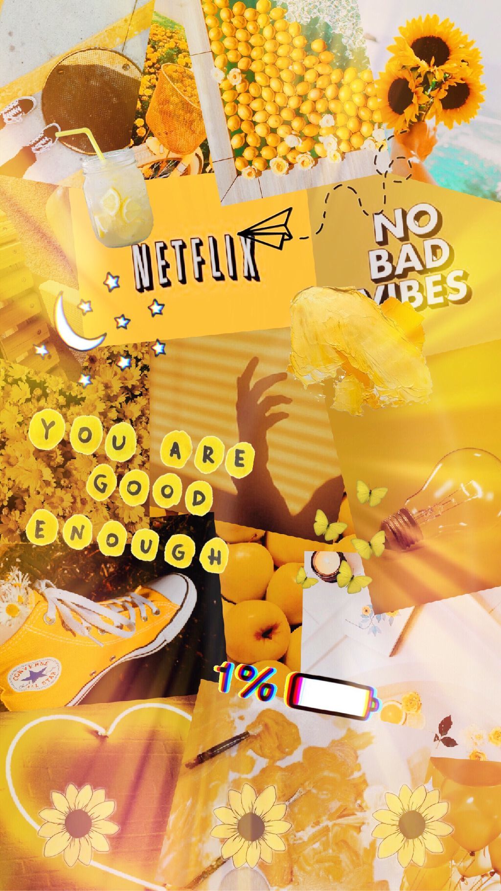 Collage girasoli estetica giallo, 1024x1820 Full HD Verticale, iPhone