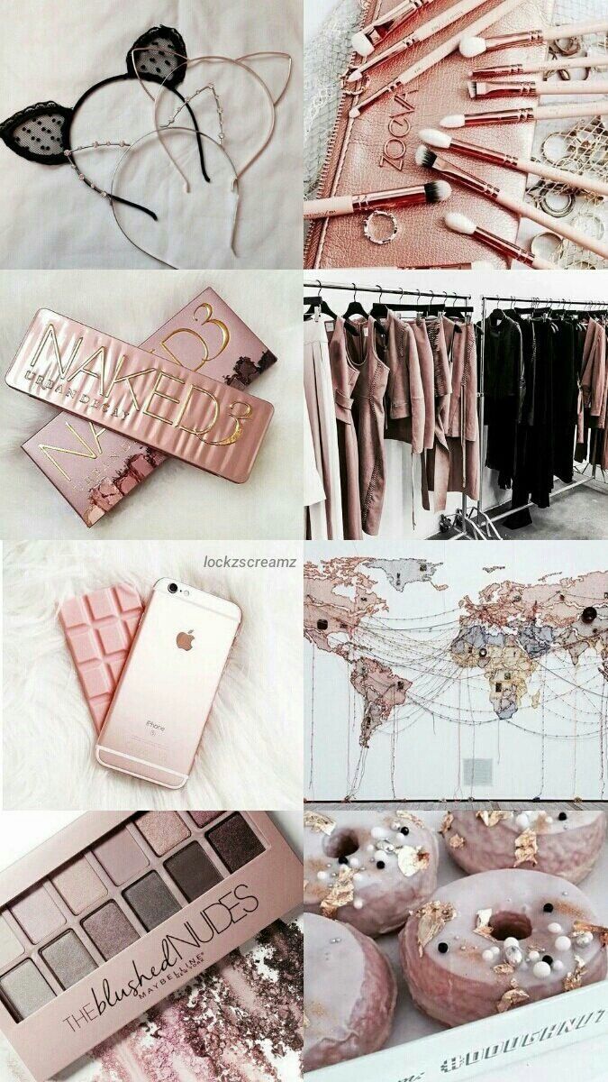 Collage estetico rose gold, 675x1200 Full HD Verticale, Smartphone