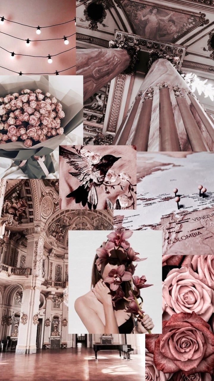 Collage estetico oro rosa, 720x1280 Full HD Verticale, iPhone