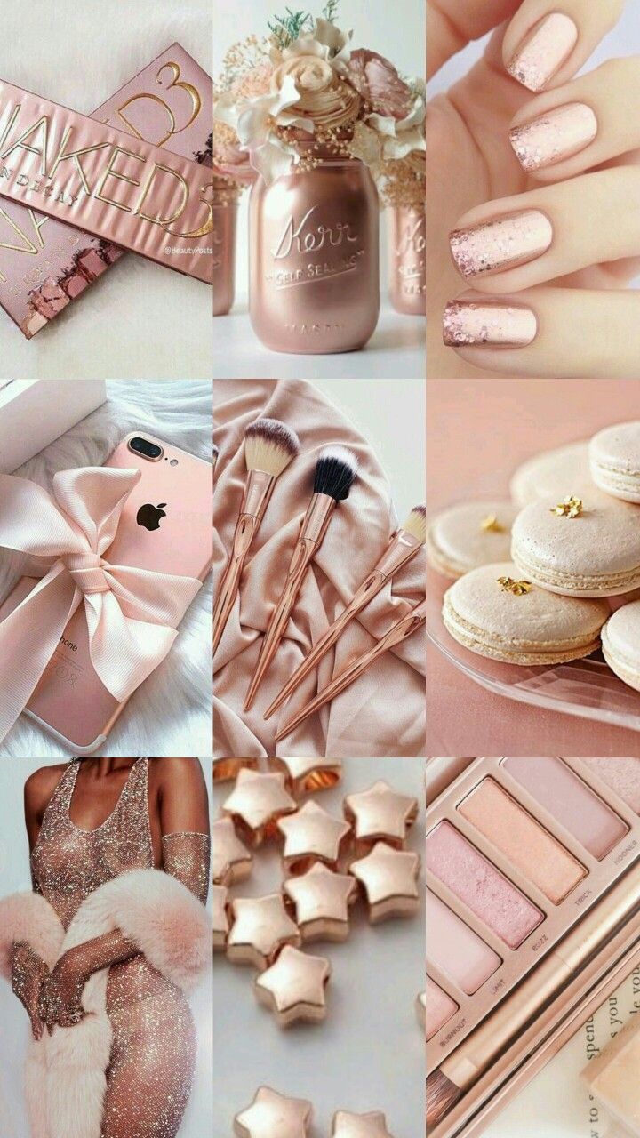 Moodboard estetico oro rosa, 720x1280 Full HD Verticale, Smartphone