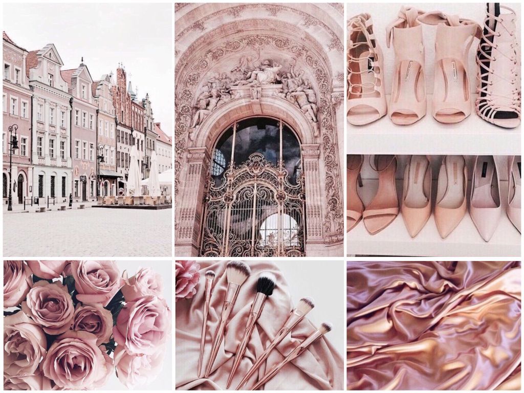 Collage estetico rosa oro, 1024x768 HD, Desktop