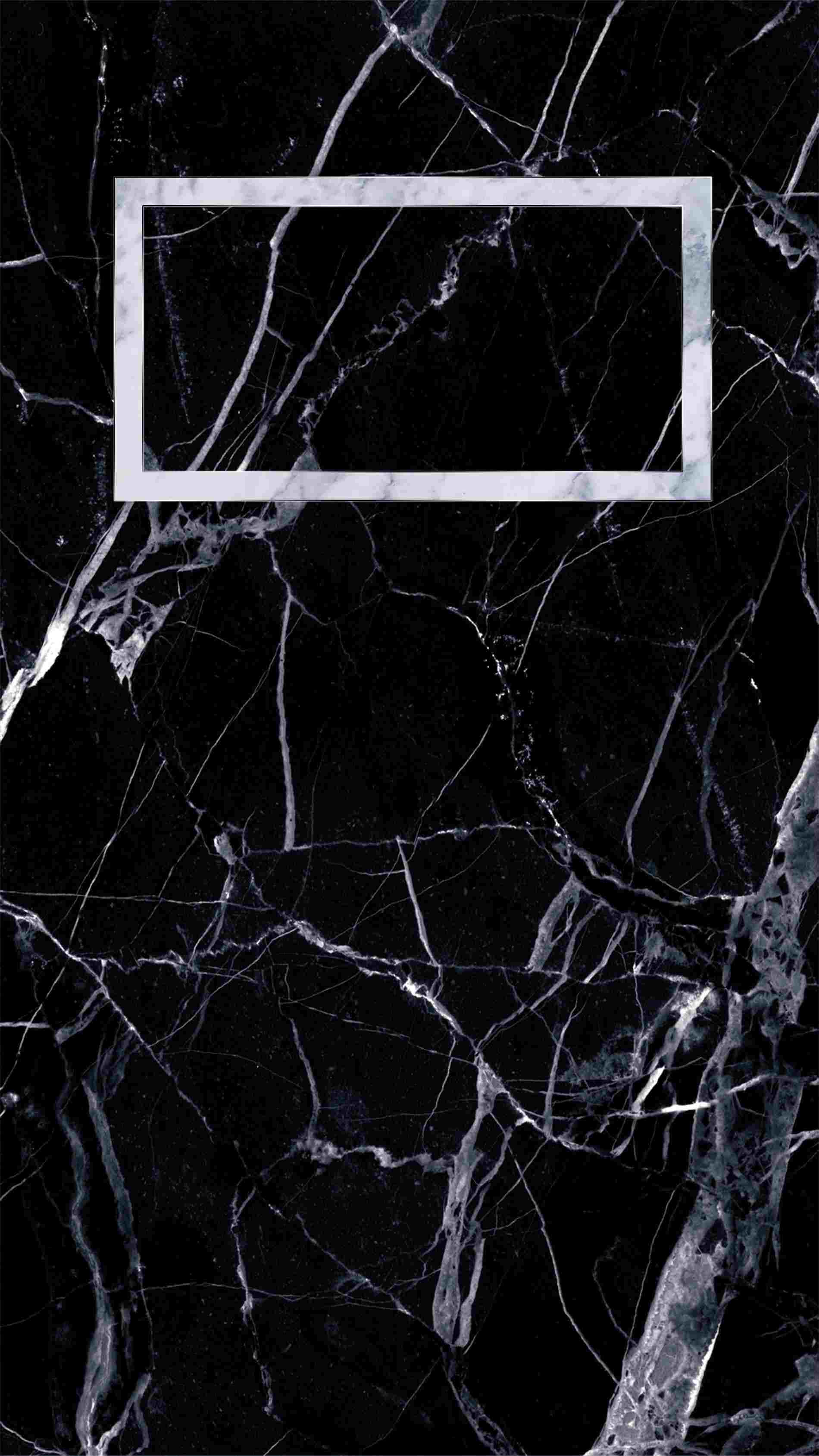 Marmo nero con cornice dorata, 1900x3378 Full HD Verticale, Smartphone