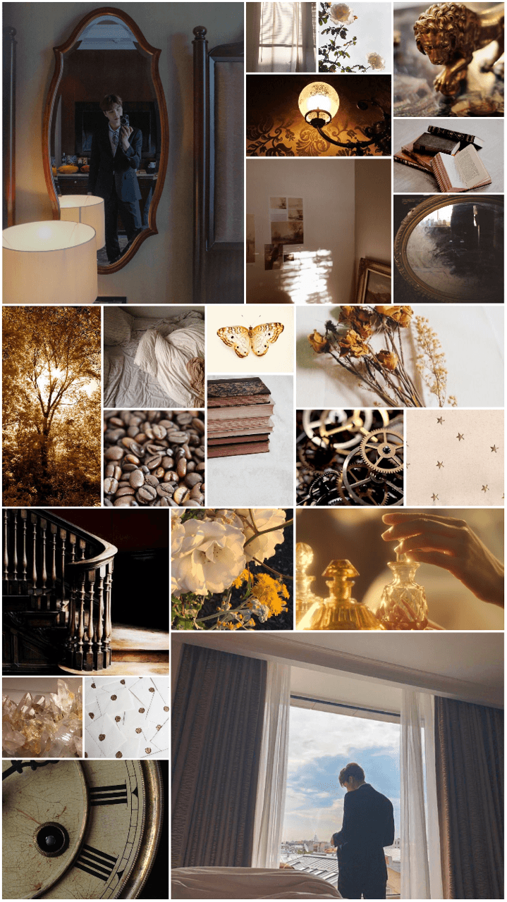 Collage estetico oro e marrone, 719x1280 Full HD Verticale, Smartphone