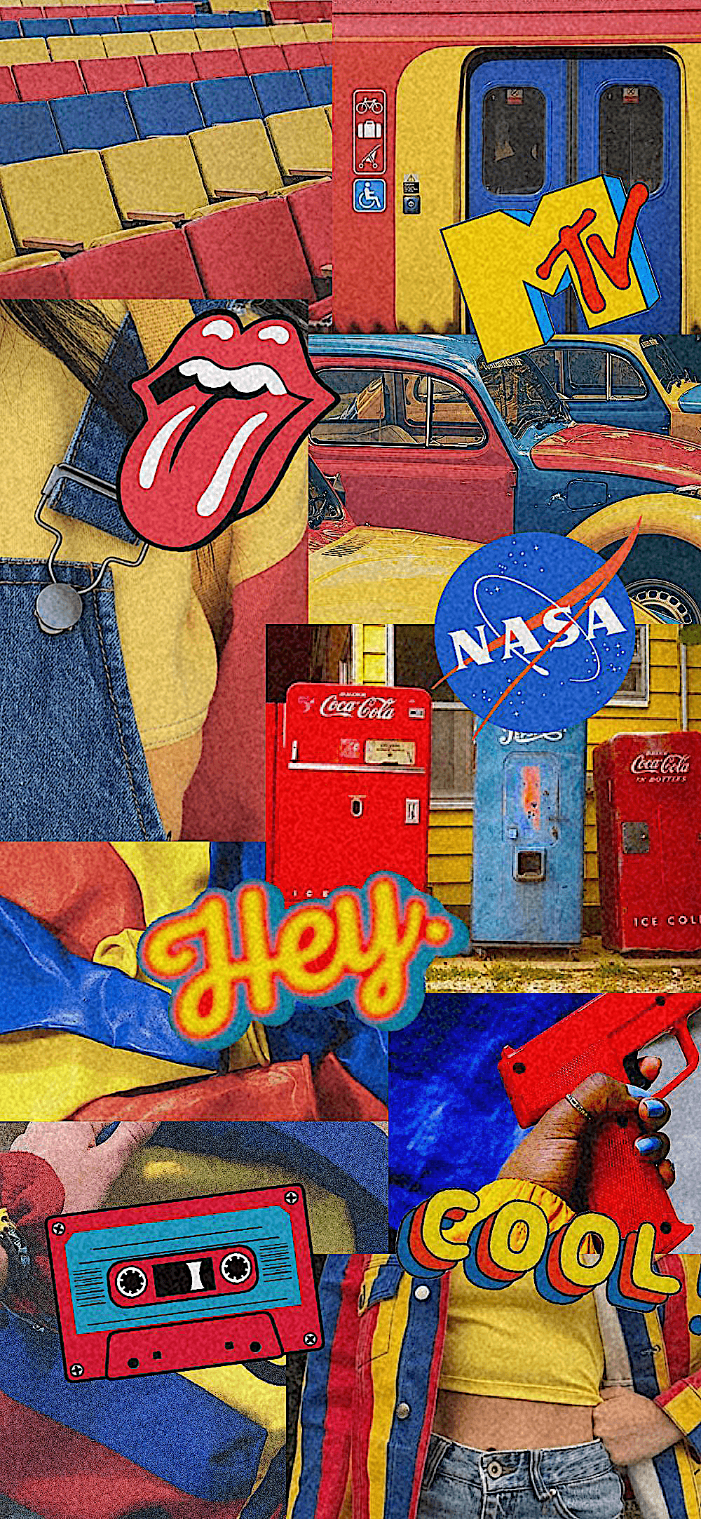 Collage retro anni 80, 1000x2166 Verticale, Xiaomi