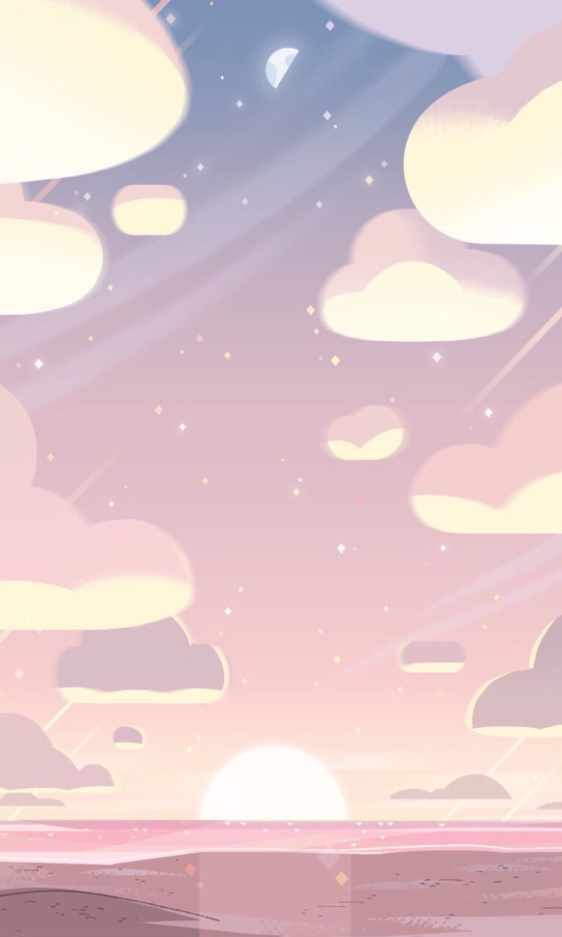 Cielo pastello tramonto nuvole, 1153x1920 Full HD Verticale, Smartphone
