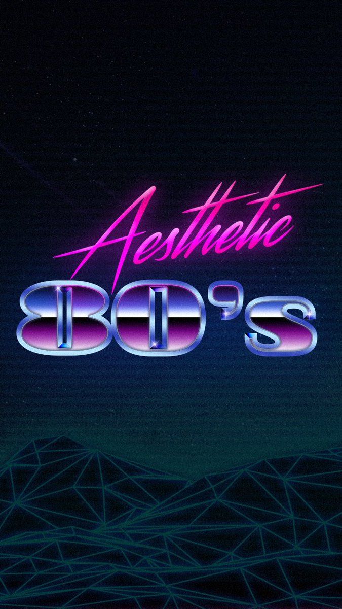 Scritta neon Aesthetic 80's, 675x1200 Verticale, Mobile
