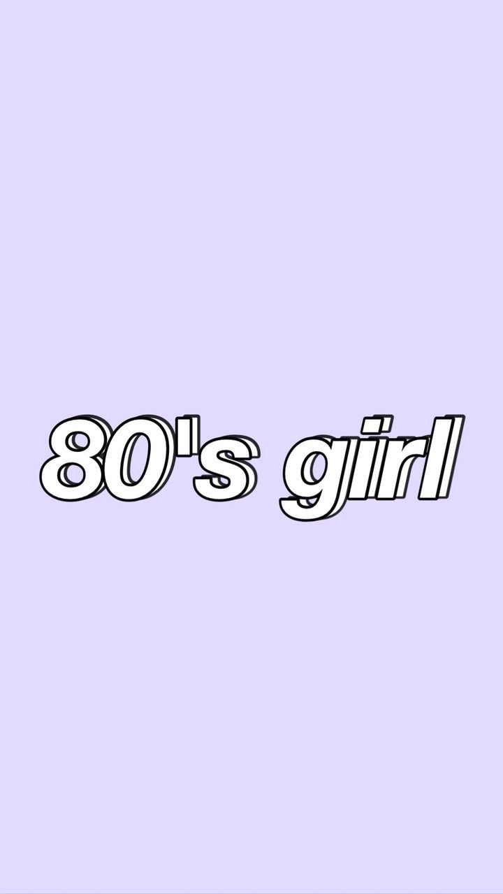 Scritta 80's girl viola, 720x1280 Full HD Verticale, iPhone