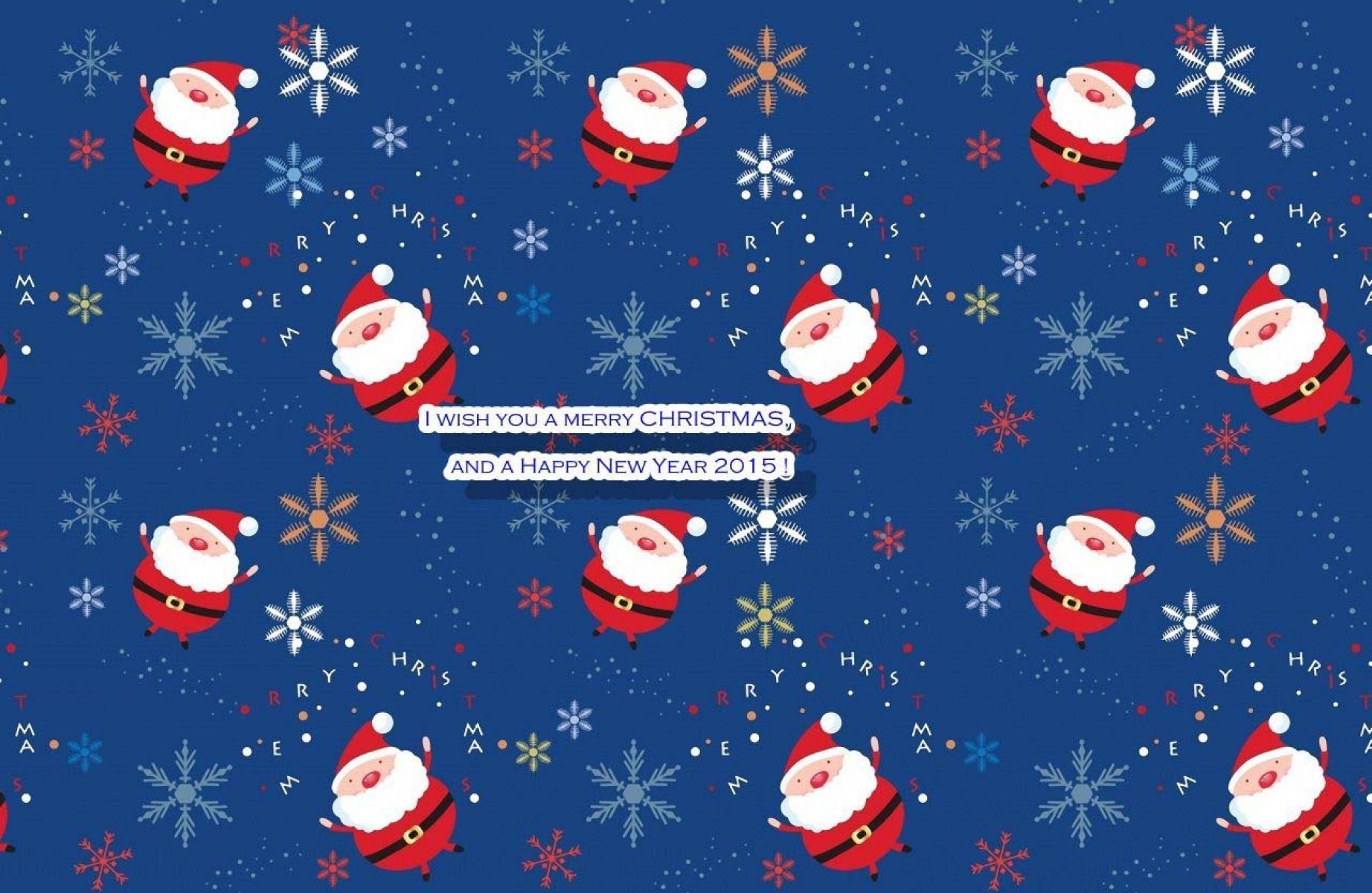Babbo Natale pattern blu, 1844x1200 900p, Laptop