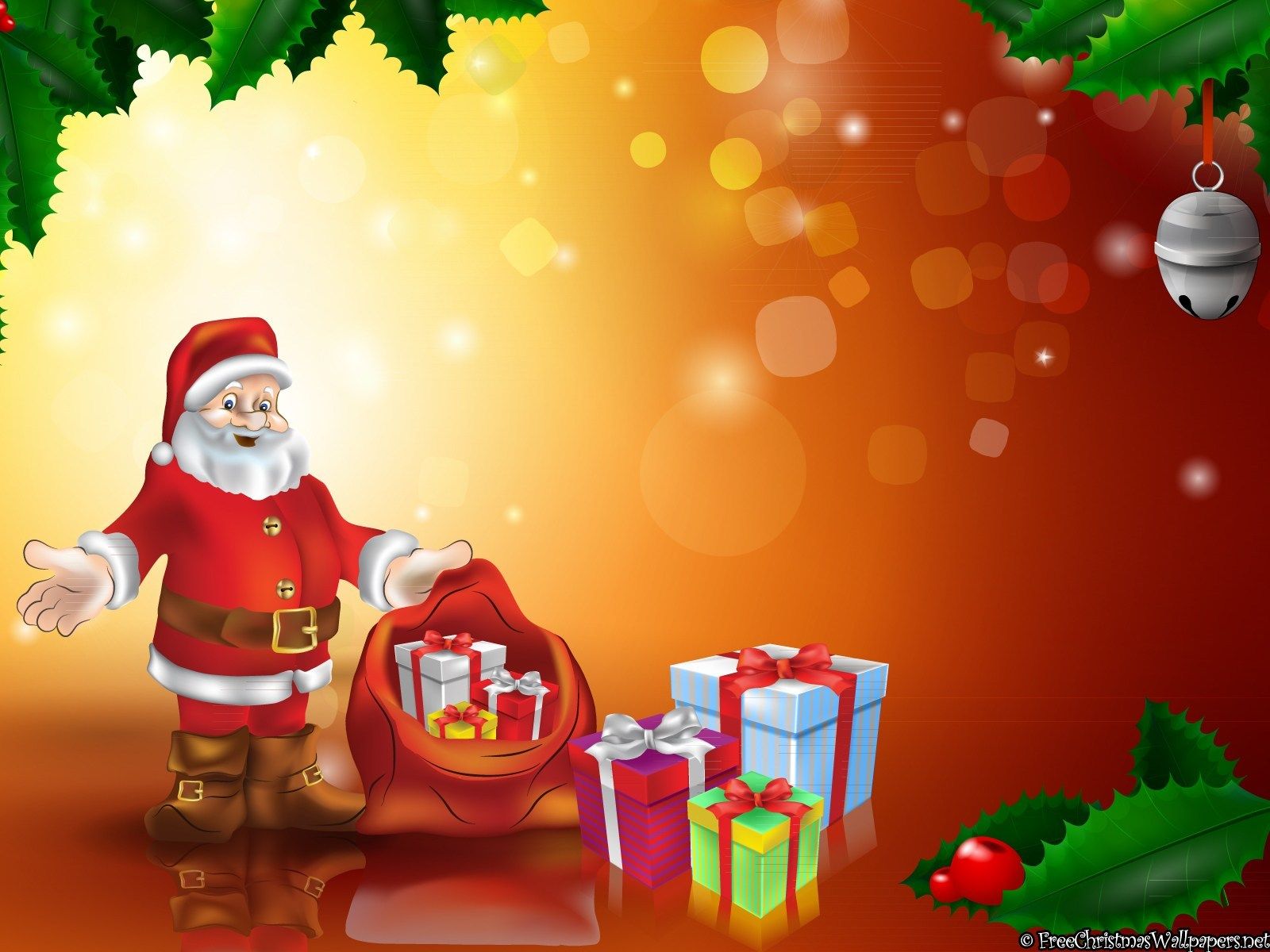 Babbo Natale con regali natalizi, 1600x1200 HD, PC