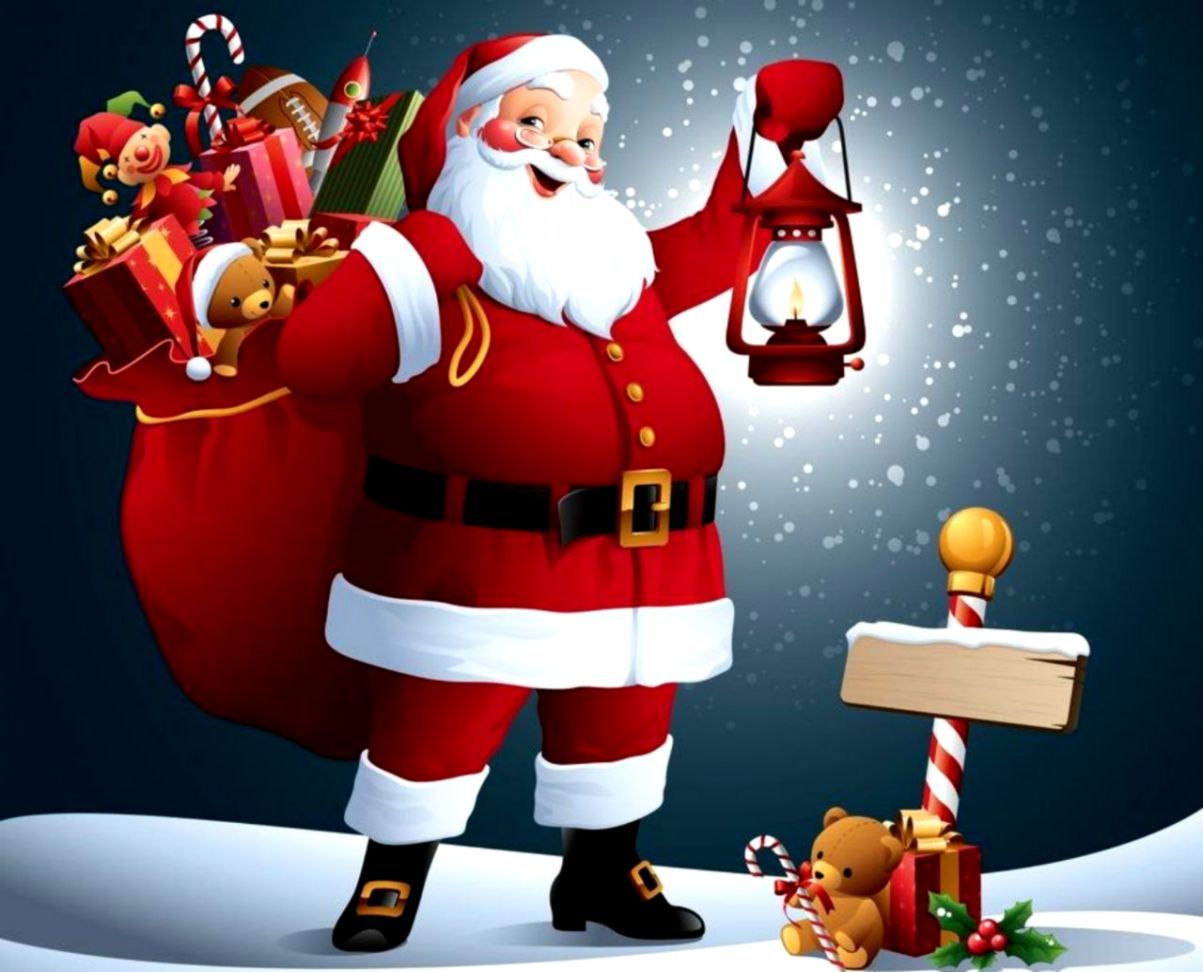 Babbo Natale con sacco regali, 1203x972 HD, HP Laptop