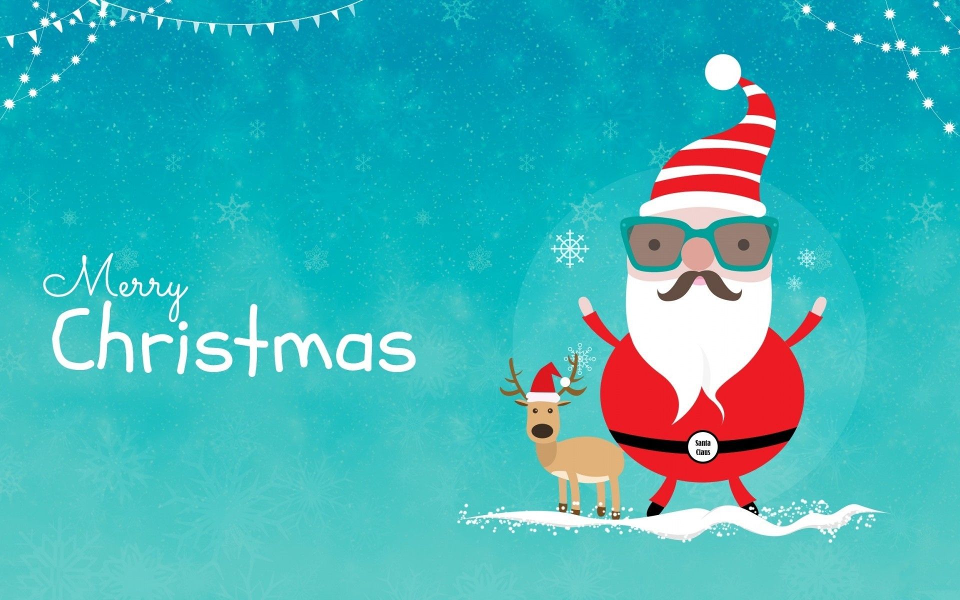 Babbo Natale con occhiali e renna, 1920x1200 Full HD+ WUXGA, Desktop