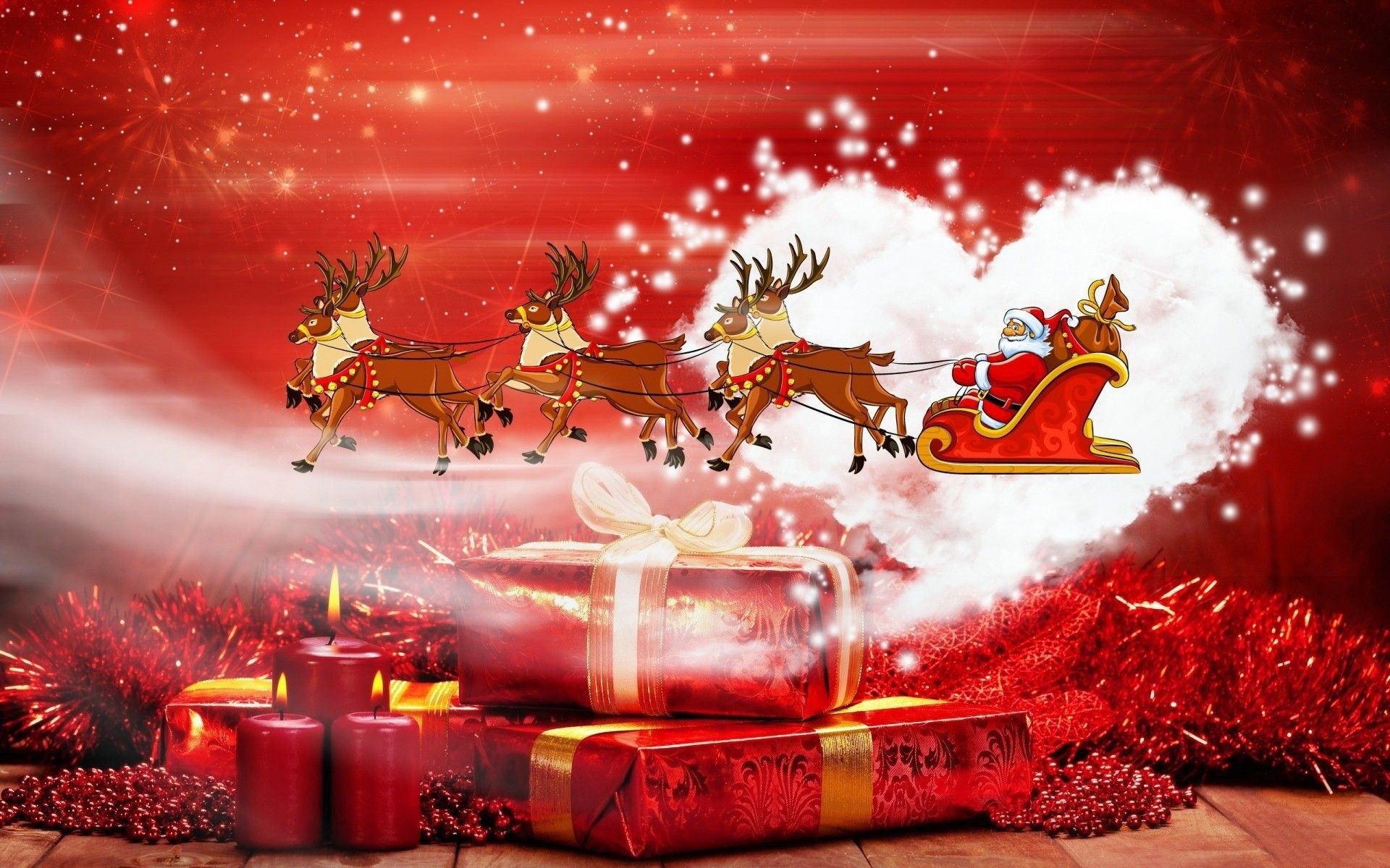 Babbo Natale rosso case natalizie, 1280x804 HD, Desktop