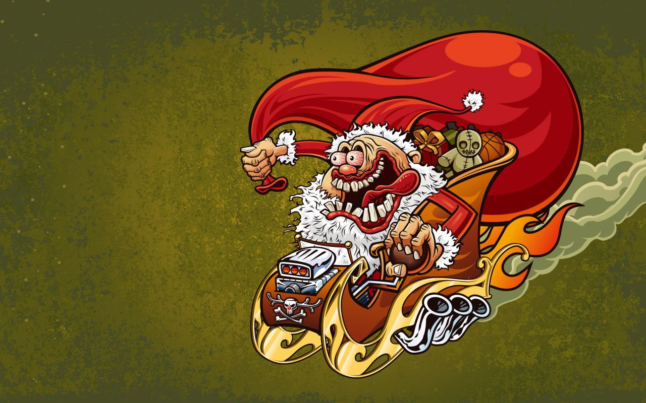 Babbo Natale guerriero con renna, 1920x1333 WUXGA, Desktop