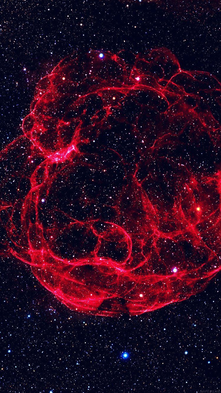 Nebulosa rossa nello spazio, 750x1334 Verticale, iPhone