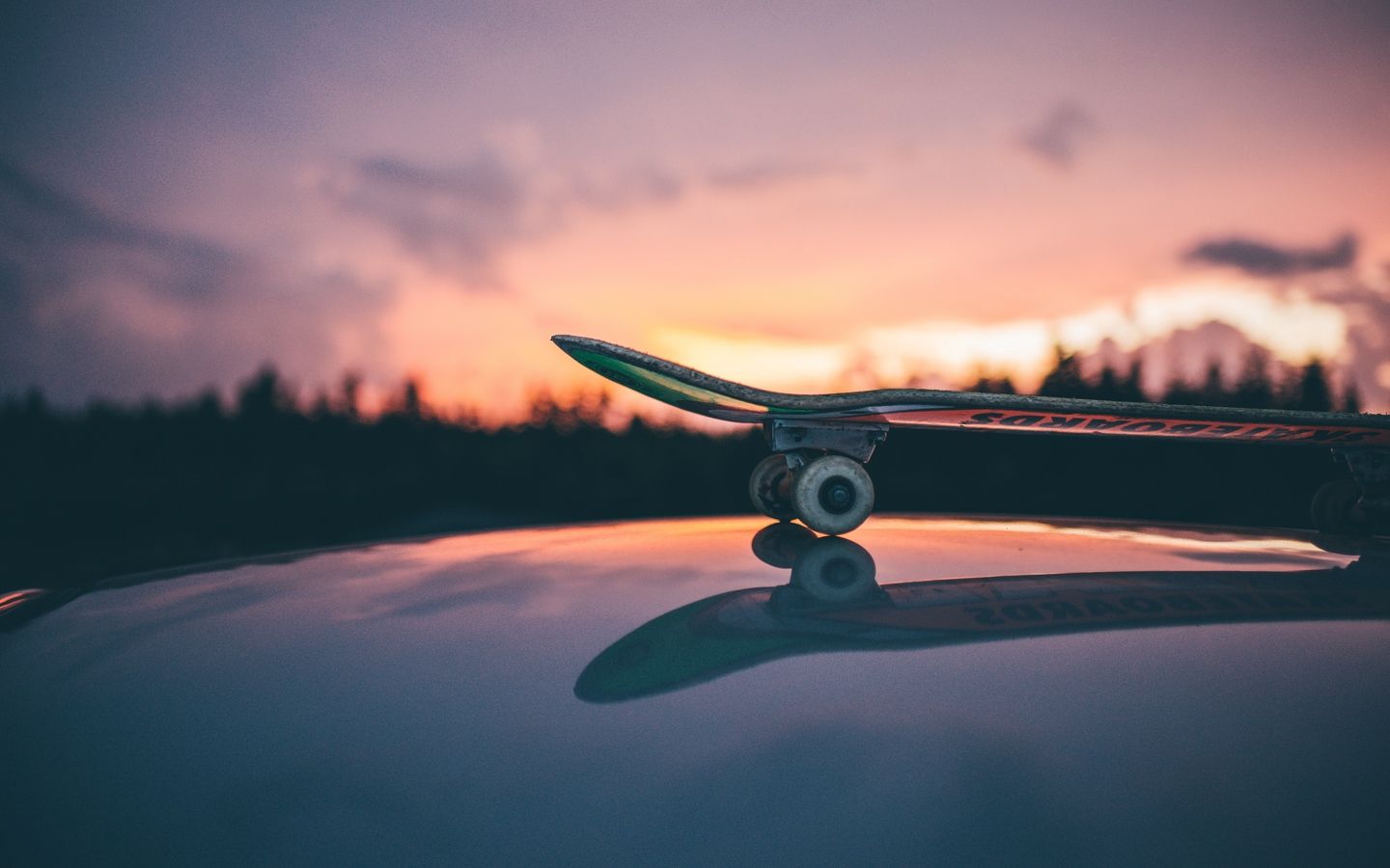 Skateboard al tramonto, 1440x900 720p, Laptop