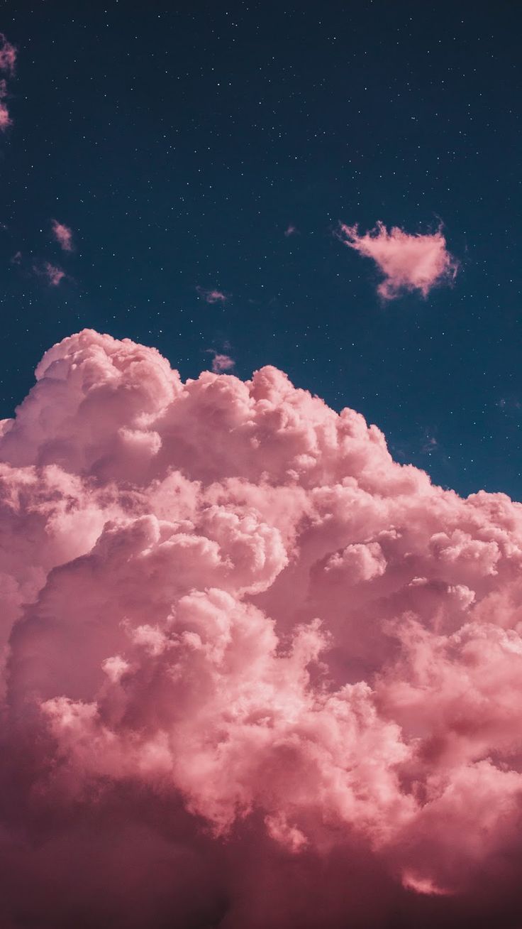 Nuvole rosa cielo notturno, 736x1308 Verticale, Android