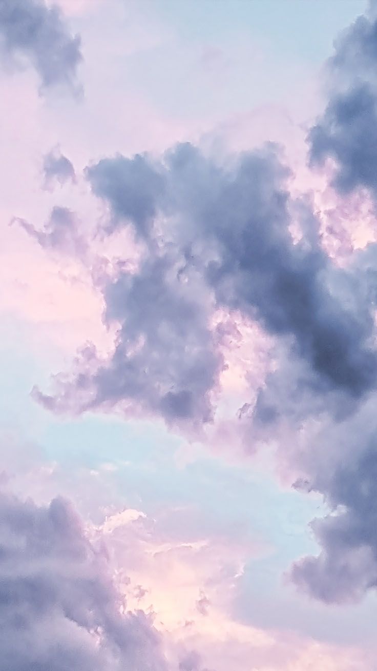Nuvole pastello rosa e blu, 736x1308 Verticale, Telefono